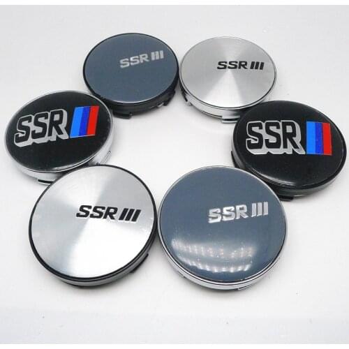 4pcs 60mm For SSR Wheel Center Cap Hubs Car Styling Emblem Badge Logo Auto Styling Cover Accessories