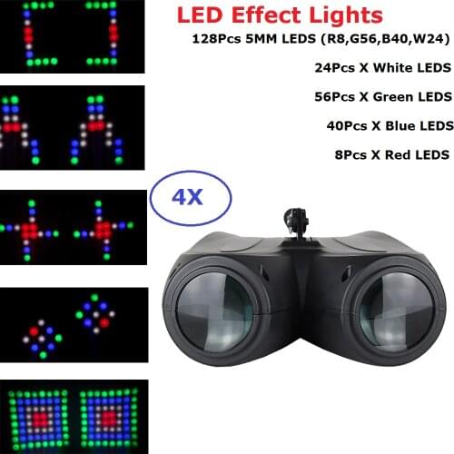 4Pcs Mini Sound Light Dj Disco Party Lights Led Laser Lamp Patterns Party Stage Disco Projector Bar Laser Blimp Wedding Lighting