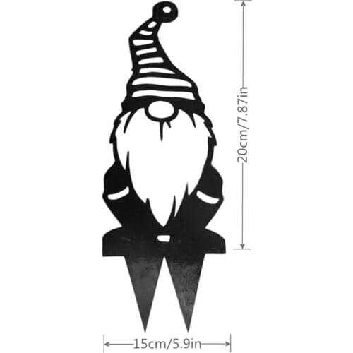 4Pcs Steel Branch Gnomes Decoration Cute Standing Silhouette For Garden Yard Outdoor Sculpture Easter Lawn Home Yard Decor