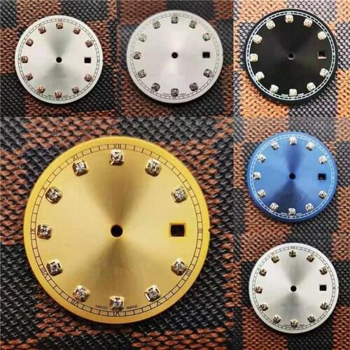 Water Diamond Watch Dial 31mm Dial Without Logo Log Spare Parts for 8215 2824