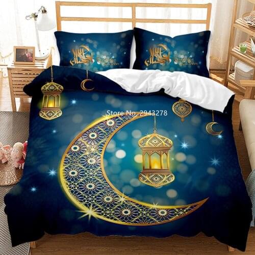 Home Textiles Star and Moon Pattern Bedding Set Fashion Comfortable Quilt Cover and Pillowcase Children Bedroom Decoration