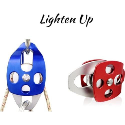 25KN Bearing Double Swing Pulley for Hauling System Rock Climbing Caving Rappelling Rescue Dragging Caving Rescue Sheaves