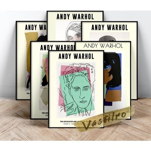 Andy Warhol Exhibition Museum Poster, Ten Portraits Of Jews Of The Twentieth Century Canvas Painting, Andy Pop Art Figure Prints