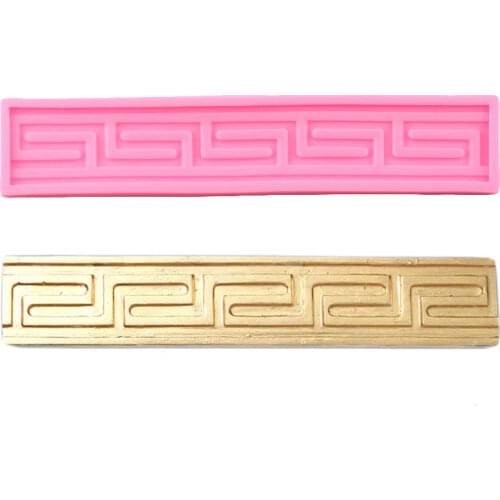 European Baroque Relief Line Strip Lace Silicone Mold Chocolate Fondant Cake Decorating Tools Cake Border Candy Resin Molds