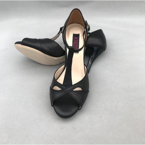 Flamenco Dance Shoes Argentina Tango Shoes pratice shoes MST6226BLL Leather Hard Sole 7.5cm Heel 9cm heel available
