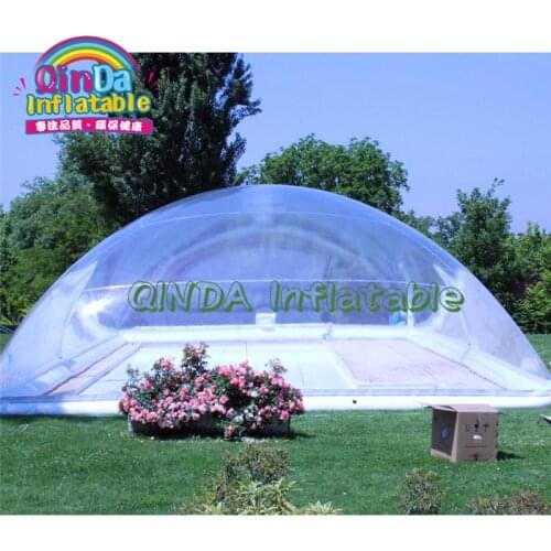 Giant inflatable swimming pool cover tent,transparent inflatable bubble dome tent for pools