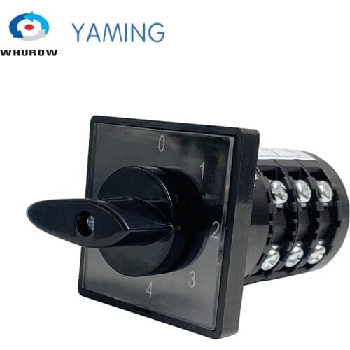 HZ5B-20AE205/3 20Amp 3P Professional Multi-step 0-4 position Universal Rotary Cam switch silver contact Factory supplied