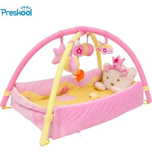 Preskool Baby Toy for Children Play Mat Activity Gym Play Gym Playmats Kids Toy Gymini Playmat with 5 Toys