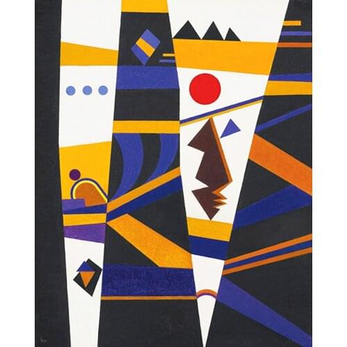 《Abstract stacked squares》 picture painting by numbers home decor birthday present quadros decorativos