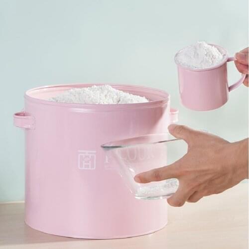 2.5/5/10Kg Sealed Rice Bucket Flour Storage Box Iron Sheet Washing Powder Bucket Grain Dispenser Dog Cat Food Storage Container