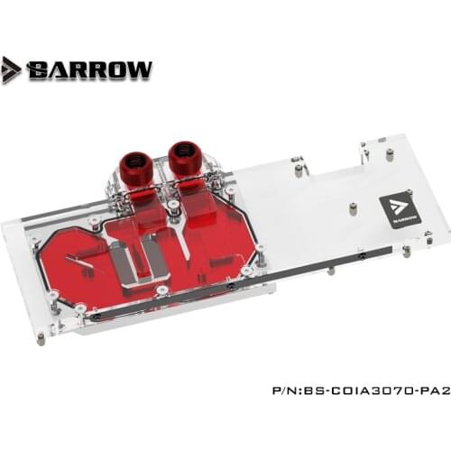 Barrow GPU Water Block for iGame colorful RTX 3070 Advanced / Ultra OC, 5V, stock backplate holder,BS-COIA3070-PA2 watercooling