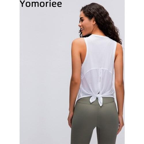 Yoga Vest T-shirt Womens Fitness Running Breathable Loose Sleeveless Workout Blouse Running Athletic Gym Sport Active Wear