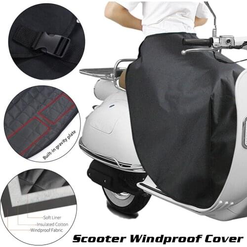 Motorcycle Leg Lap Apron Cover With Handlebar Muffs Black Waterproof Windproof Covered Resist Cold Winter Warm Universal