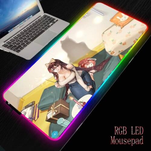 MRGBEST Sexy Anime Girl Big Breasts Mouse PadLarge Mousepad Big Computer Mouse Mat Office Desk Mat Keyboard Mause Pad for Game