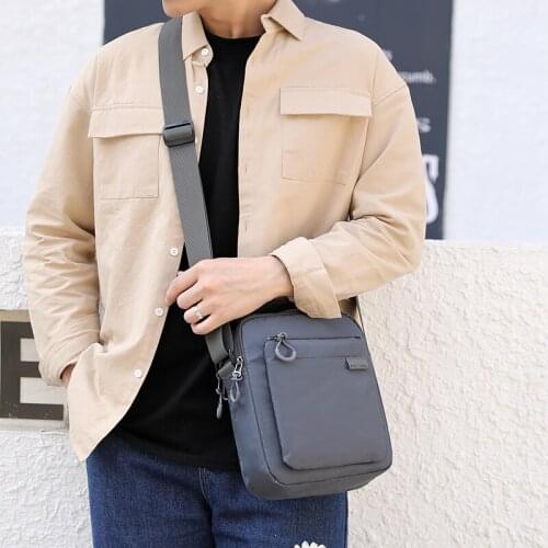 Mens bags Men Shoulder Bags pocket Waterproof Casual crossbody bag Black Canvas Messenger bag shoulder