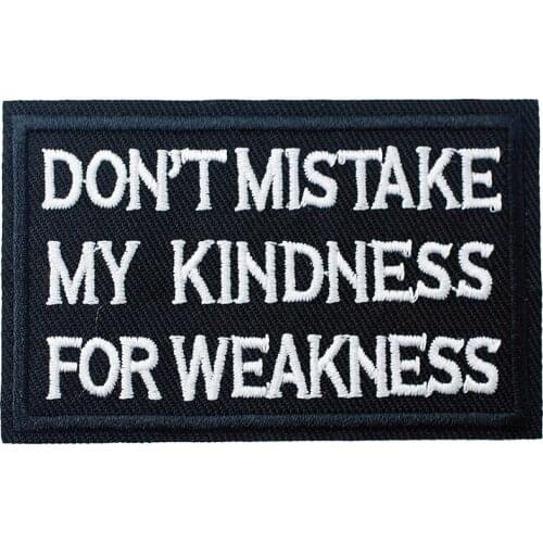 DON'T MISTAKE... Size:5.0x7.9cm DIY Embroidery Badge Applique Clothes Ironing Clothing Sewing Supplies Decorative Badges