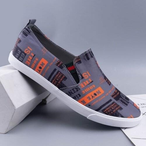 New Canvas Mens Summer Casual Breatable Shoes Loafers Slip-on Fashion Irregular Printing Shoes Zapatillas Hombre Sneakers