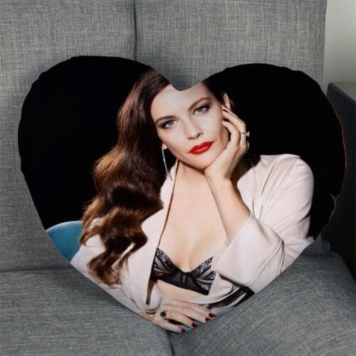 Hot Sale Custom Liv Tyler Actor Heart Shape Pillow Covers Bedding Comfortable Cushion/High Quality Pillow Cases