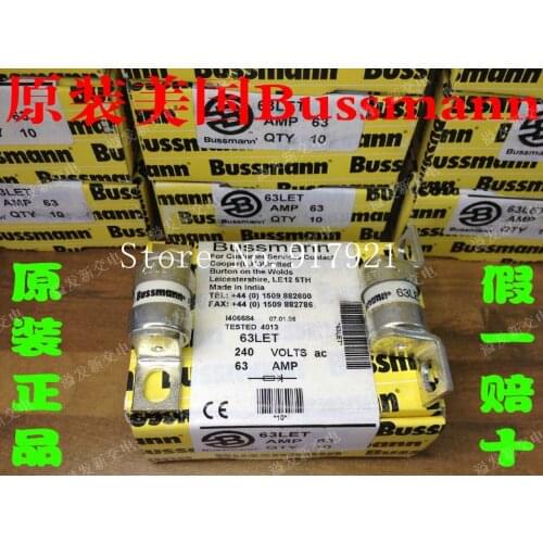 [ZOB] The United States Bussmann LET63 63A 240V BUSS fuse fuse original authentic --10PCS/LOT