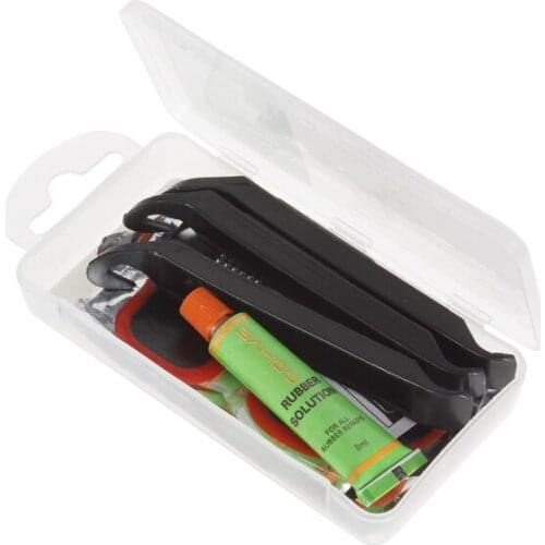 SAHOO Plastic Box with Tools Bicycle Tyre Tube Puncture Bike Repair Kit