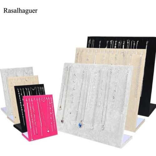 New Arrival pendant Rack Jewelry Display Stand More Style New Item 5 Colors Velvet Material Necklace Display Packaging Storage