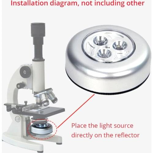 Little microscope 3 LED Light bottom Lamp for student Microscope Accessories Nightlight