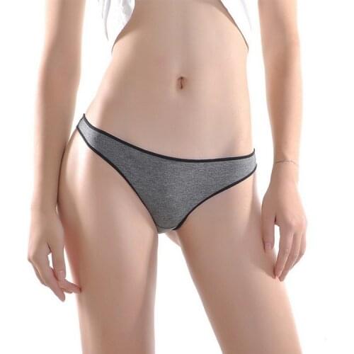 Womens sexy langerie cotton underwear low waist sports Tpants seamless elastic ladies panties teen girl thong plus size S-2XL