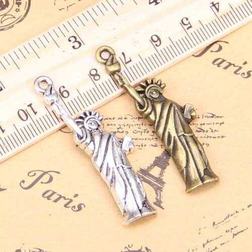 10pcs Charms statue of liberty new york 49x14mm Antique Pendants,Vintage Tibetan Silver Jewelry,DIY for bracelet necklace
