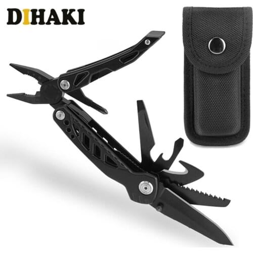 11 IN 1 Multifunctional Swiss Folding Knife Plier Stainless Steel Army Knives Pocket Hunting Outdoor Camping Survival Knife Tool