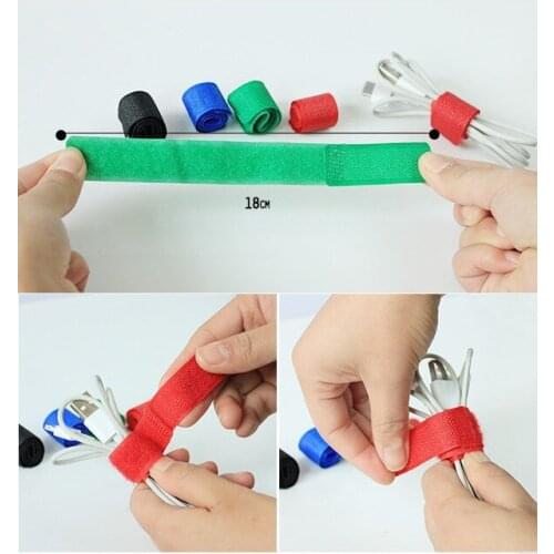 200pcs/lot Candy colors Nylon Headphone Earphone Cable Wire Organizer Cord Holder PC Laptop Line Cable Winder Free Shipping