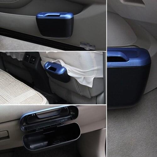 2020 Car Rubbish Box Car Dust Case Box Trash Can Garbage Dust Case Box Car Storage Case Auto Trash Bin Car Accessories