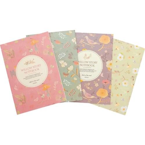 40packs/lot Bird And Flower Korean Lovely Cartoon Image Notebook For Kids Gift Stationery