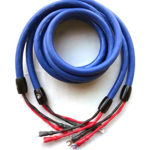 Audiophile Hifi Cable A Pair of Clear Clear Light Speaker Cable with Banana Plugs - 2.5M