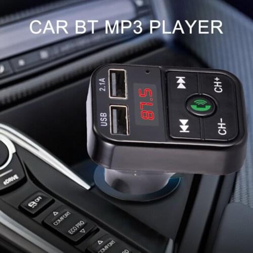 Bluetooth 5.0 FM Transmitter Car Kit Wireless Handsfree Audio Receiver Auto MP3 Player Dual USB Fast Charger Car Accessories