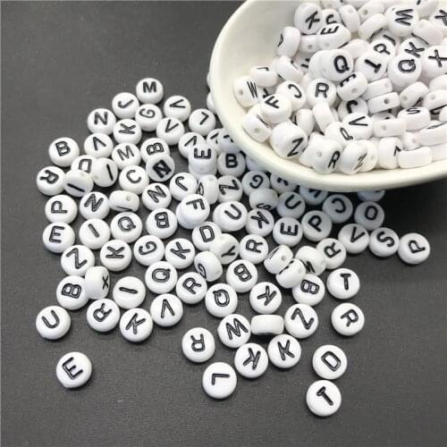 100pcs 4x7mm round letters 26 letters beads peach heart-shaped spacer beads making jewelry necklace bracelet