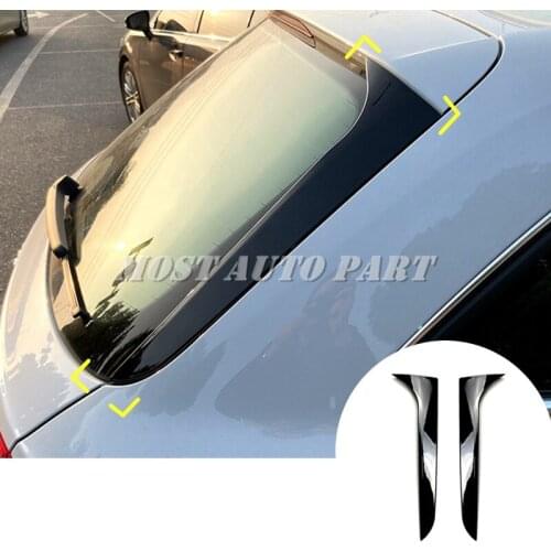 Black Rear Window Spoiler Side Wing Cover For Audi A4 B8 Allroad Avant 2009-2016 2pcs Car accesories interior Car decoration