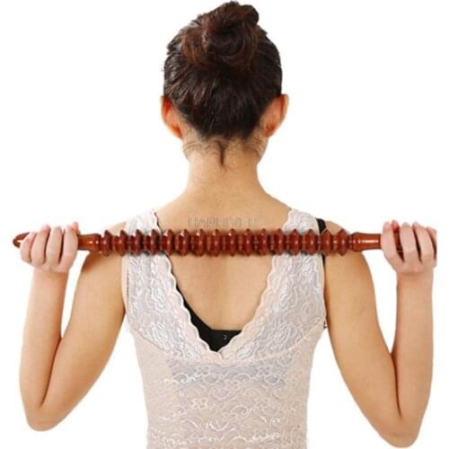 Shoulder neck wooden roller massage stick TuiBei artifact calf meridian dredging multifunctional massage stick