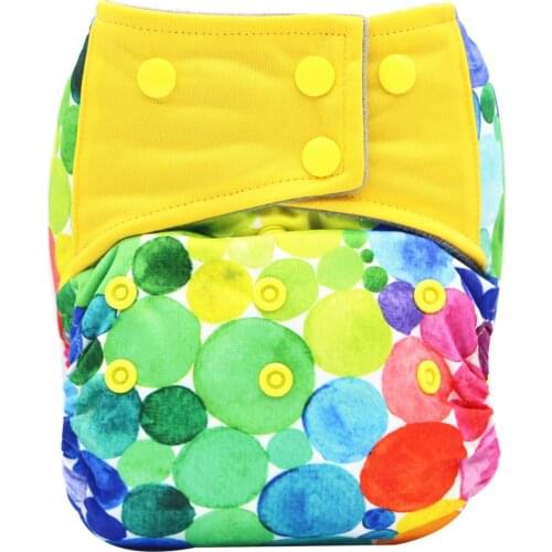 Asenappy AIO Baby Cloth Diaper Bamboo Insert Nappy,3-36 Months Baby Use,Wholesale AIO Diapers Charcoal Microfleece Reusable