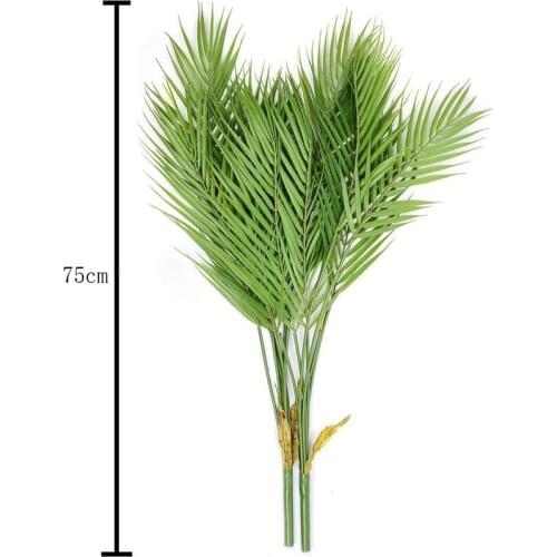 LBER 2 Pack Artificial Palm Plants Leaves Faux Fake Tropical Large Palm Tree Leaves Imitation Leaf for Home Kitchen Party