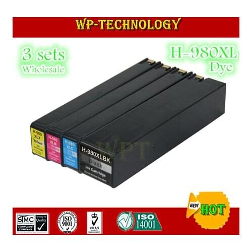 12PK Dye Compatible ink cartridge suit for HP980XL HP981XL ,suit for HP X555dn X555xh X585dn X585f X585z ,show volume Chips