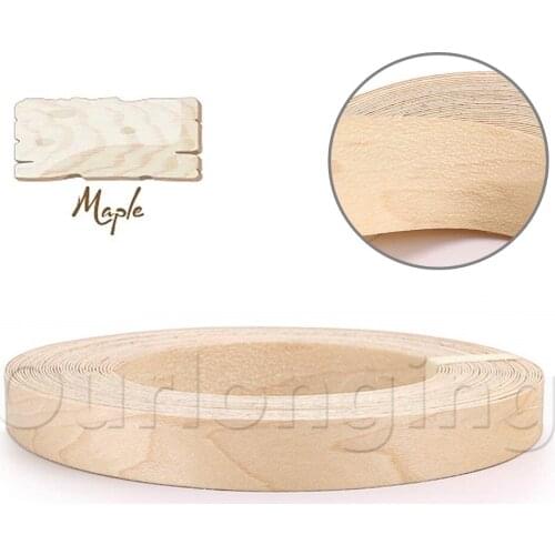 Maple Wood Veneer Sheet Edge Banding 15m Iron-on Plywood Roll Furniture Wooden Veneer Roll with Hot Melt Adhesive