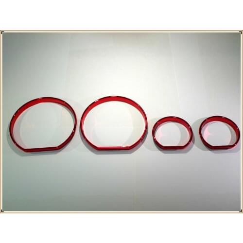 RED Speedometer Gauge Dial Rings Bezel Trim Chrome Tacho Rings for BMW E46 1999-2006