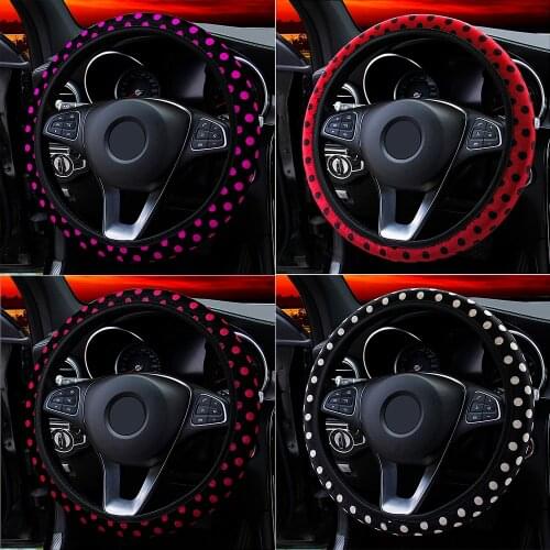 LEEPEE Car Steering Wheel Cover Anti-slip Plush Auto Interior Decoration Universal Car Styling