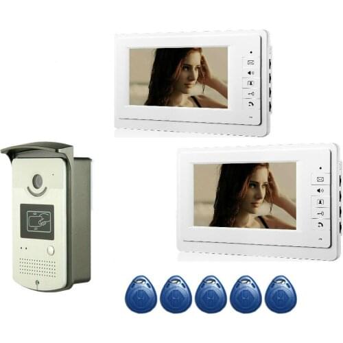 Hot 7 Inch Monitor Video Door Phone Intercom System Doorbell RIFD Card Camera visual intercom doorbell Video Intercom for villa
