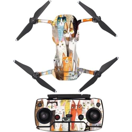 Oil Painting Style Decal Skin Sticker For DJI Mavic Air Drone + Remote Controller + 3 Batteries Protection Film Cover A0233