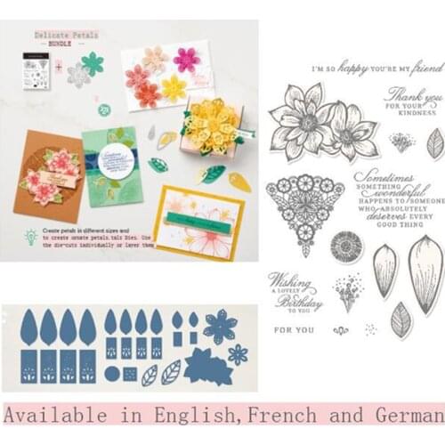 PETAL Metal Cutting Dies And Stamps Stencils for Scrapbooking Stamp/photo Album Decorative Embossing Paper Cards Die Cut