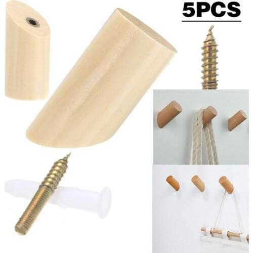 Multifunctional Wooden Wall Mounted Hook For Jackets Coats Scarves Natural Wooden Storage Rack Home Organizer