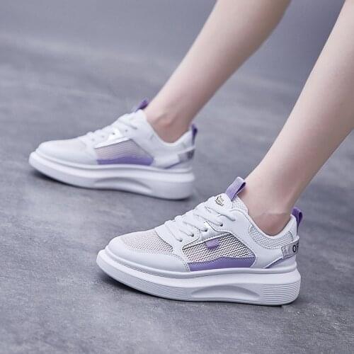 Fashion Bud Silk Lady White Shoes Leather Womens Casual Shoe Neakers Walking Exercise For College Korean Shoes For Women