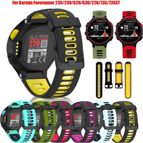 Outdoor Wristband For Garmin Forerunner 735XT 735/220/230/235/620/630 S20 Smart Watch Soft Silicone Strap Replacement Watch Band