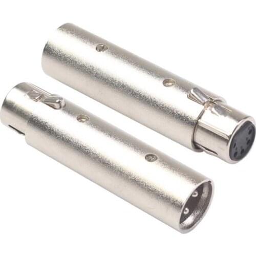 Converter 3 Pin XLR Male To 5 Pin XLR Female Connector Adapter For Camcorder DMX Signal Light New